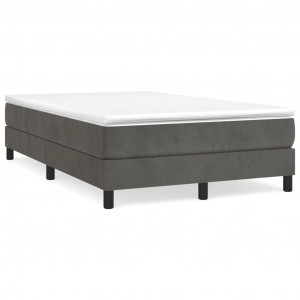 Estructura de cama box spring terciopelo gris oscuro 120x200 cm H