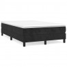 Estructura de cama box spring terciopelo negro 120x200 cm 2