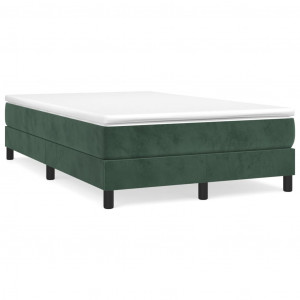 Estructura de cama box spring terciopelo verde oscuro 120x200cm H