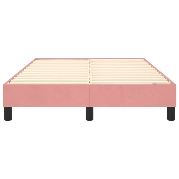 Estructura de cama box spring terciopelo rosa 120x200 cm M 5