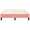 Estrutura de cama 120x200 cm veludo rosa 5