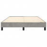 Estrutura de cama sem colchão 140x190 cm veludo cinzento-claro 5