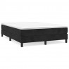 Estructura de cama box spring terciopelo negro 140x190 cm 2
