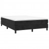 Estructura de cama box spring terciopelo negro 140x190 cm 3