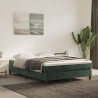 Estructura de cama box spring terciopelo verde oscuro 140x190cm 1
