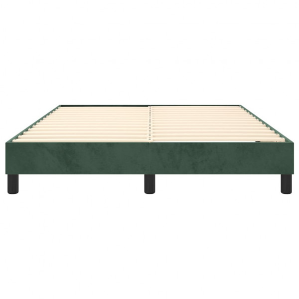 Estructura de cama box spring terciopelo verde oscuro 140x190cm M 5