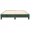 Estructura de cama box spring terciopelo verde oscuro 140x190cm 5