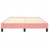 Estructura de cama box spring terciopelo rosa 140x190 cm 5