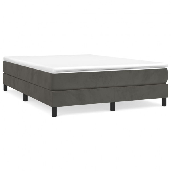 Estructura de cama box spring terciopelo gris oscuro 140x200 cm M 2