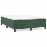 Estructura de cama box spring terciopelo verde oscuro 140x200cm 2