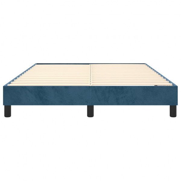 Estructura de cama box spring terciopelo azul oscuro 140x200 cm M 5