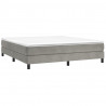 Estructura de cama box spring terciopelo gris claro 160x200 cm 3