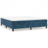 Estructura de cama box spring terciopelo azul oscuro 160x200 cm 2