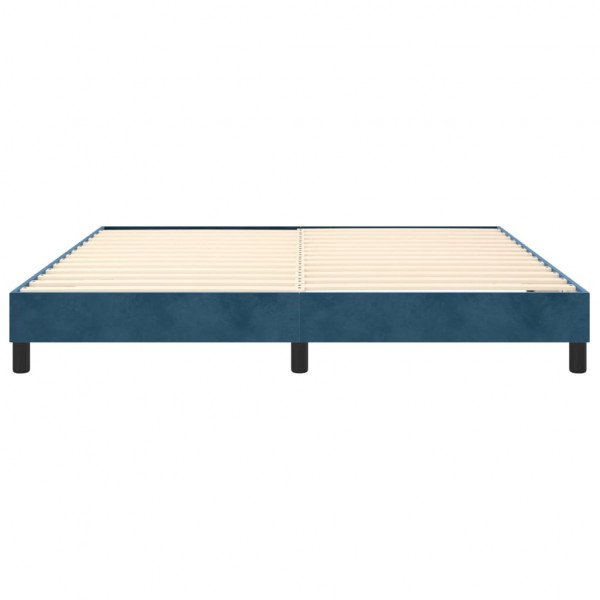 Estructura de cama box spring terciopelo azul oscuro 160x200 cm M 5