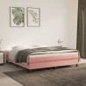 Estructura de cama box spring terciopelo rosa 160x200 cm 1
