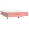 Estructura de cama box spring terciopelo rosa 160x200 cm 3