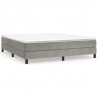 Estructura de cama box spring terciopelo gris claro 180x200 cm 2