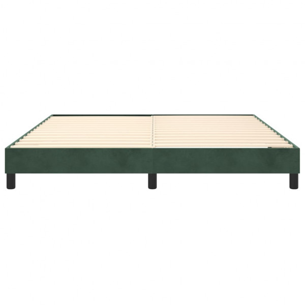 Estructura de cama box spring terciopelo verde oscuro 180x200cm M 5