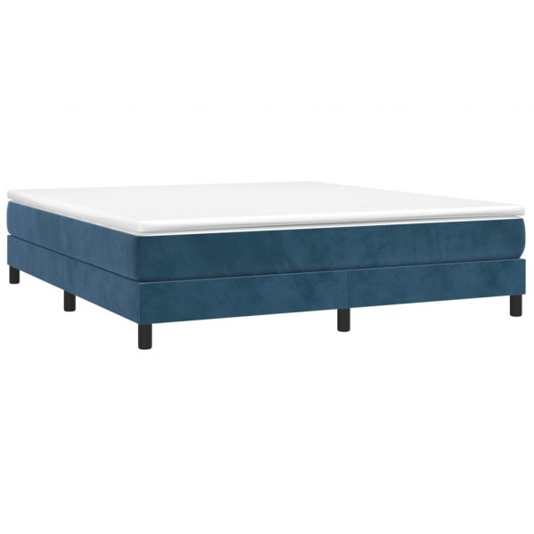 Estructura de cama box spring terciopelo azul oscuro 180x200 cm M 3