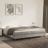 Estructura de cama box spring terciopelo gris claro 200x200 cm 1