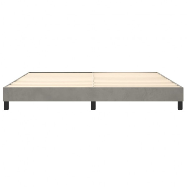Estructura de cama box spring terciopelo gris claro 200x200 cm M 5