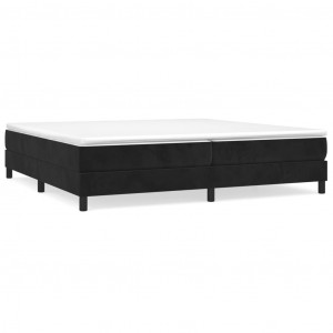 Estructura de cama box spring terciopelo negro 200x200 cm H