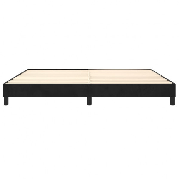 Estructura de cama box spring terciopelo negro 200x200 cm M 5