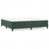 Estructura de cama box spring terciopelo verde oscuro 200x200cm 2