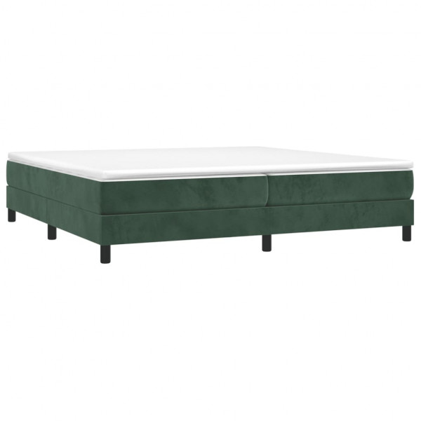 Estrutura de cama sem colchão 200x200 cm veludo verde-escuro M 3