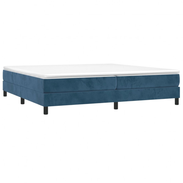 Estructura de cama box spring terciopelo azul oscuro 200x200 cm M 3