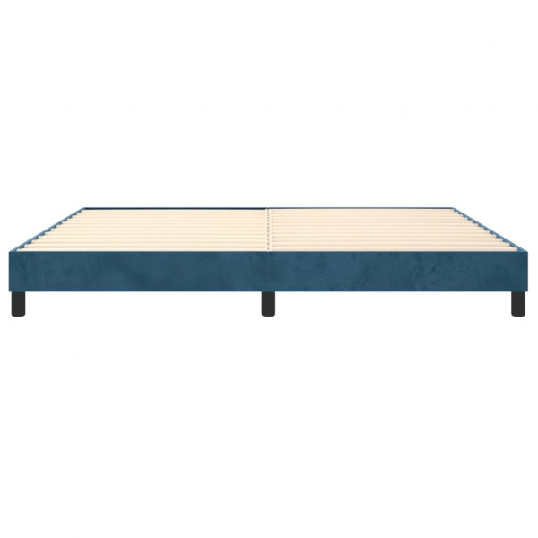 Estructura de cama box spring terciopelo azul oscuro 200x200 cm M 5
