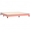 Estrutura de cama 200x200 cm veludo rosa 4
