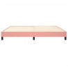 Estructura de cama box spring terciopelo rosa 200x200 cm 5