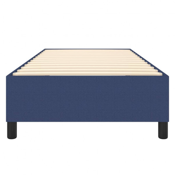 Estructura de cama box spring tela azul 80x200 cm M 5