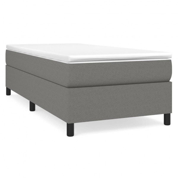 Estrutura de cama sem colchão 90x190 cm tecido cinzento-escuro M 2