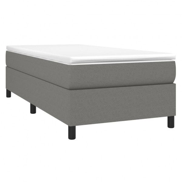 Estrutura de cama sem colchão 90x190 cm tecido cinzento-escuro M 3