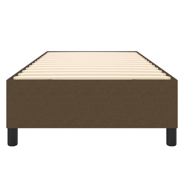 Estrutura de cama sem colchão 90x190 cm tecido castanho-escuro M 5