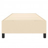 Estrutura de cama sem colchão 90x190 cm tecido creme 5