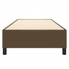 Estrutura de cama sem colchão 100x200 cm tecido castanho-escuro 5