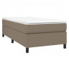 Estructura de cama box spring tela gris taupe 100x200 cm 3