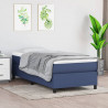 Estructura de cama box spring tela azul 100x200 cm 1