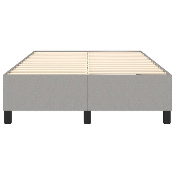 Estructura de cama box spring tela gris claro 120x200 cm M 4