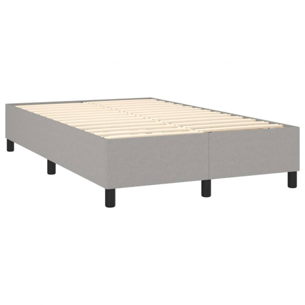 Estructura de cama box spring tela gris claro 120x200 cm M 5