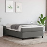 Estructura de cama box spring tela gris oscuro 120x200 cm 1