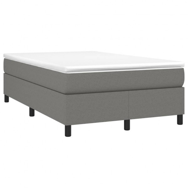 Estructura de cama box spring tela gris oscuro 120x200 cm M 3
