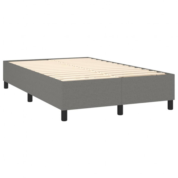 Estructura de cama box spring tela gris oscuro 120x200 cm M 4