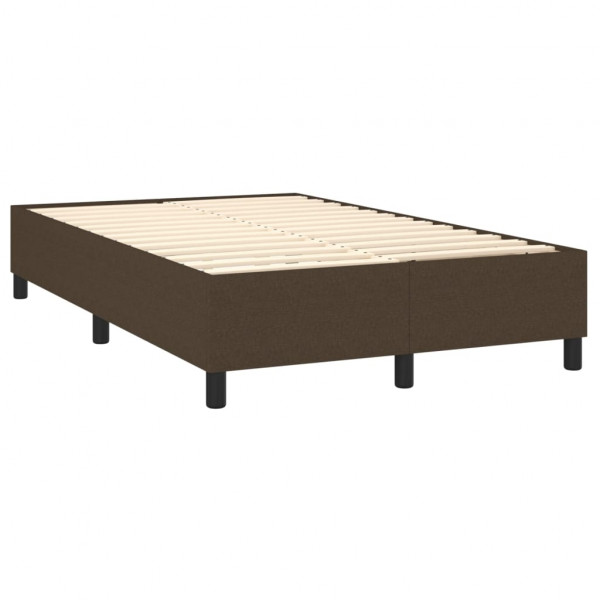 Estructura de cama box spring tela marrón 120x200 cm M 4
