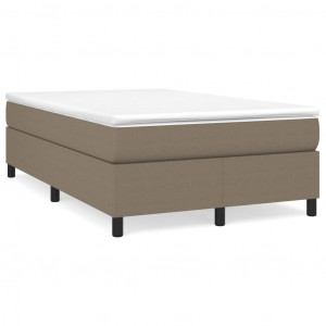 Estructura de cama box spring tela gris taupe 120x200 cm H