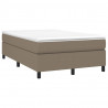 Estructura de cama box spring tela gris taupe 120x200 cm 3
