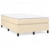 Estructura de cama box spring tela color crema 120x200 cm 2
